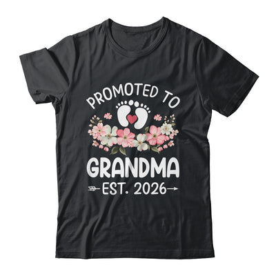 Promoted To Grandma 2026 First Time Floral New Grandma Shirt & Hoodie | teecentury