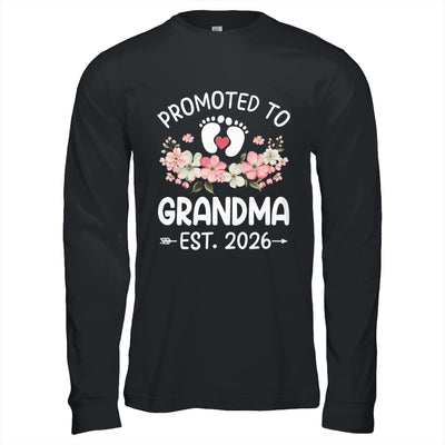 Promoted To Grandma 2026 First Time Floral New Grandma Shirt & Hoodie | teecentury