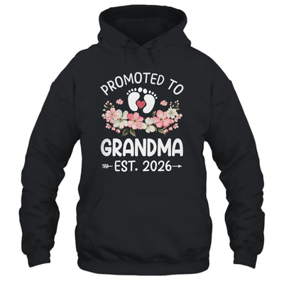 Promoted To Grandma 2026 First Time Floral New Grandma Shirt & Hoodie | teecentury