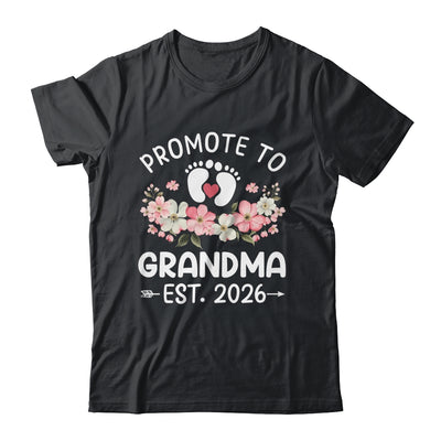 Promoted To Grandma 2026 First Time Floral New Grandma Shirt & Hoodie | teecentury