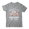Promoted To Grandma 2026 First Time Floral New Grandma Shirt & Hoodie | teecentury