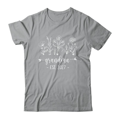 Promoted To Grandma 2027 Pregnancy Announcement Floral Shirt & Tank Top | teecentury