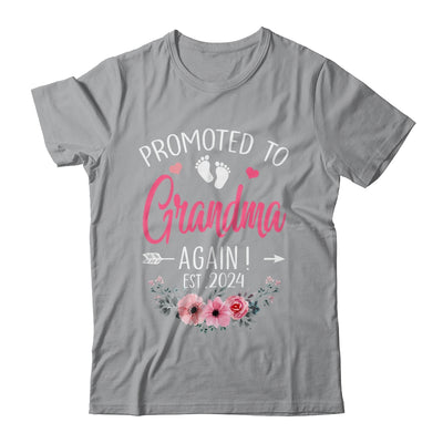 Promoted To Grandma Again Est 2024 Mothers Day Shirt & Tank Top | teecentury