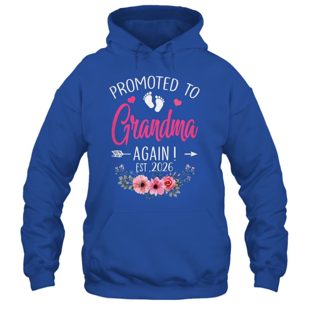 Promoted To Grandma Again Est 2026 Mothers Day Shirt & Tank Top | teecentury