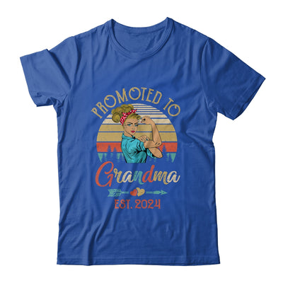 Promoted To Grandma Est 2024 Retro First Time Grandma Shirt & Tank Top | teecentury