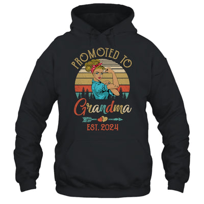 Promoted To Grandma Est 2024 Retro First Time Grandma Shirt & Tank Top | teecentury