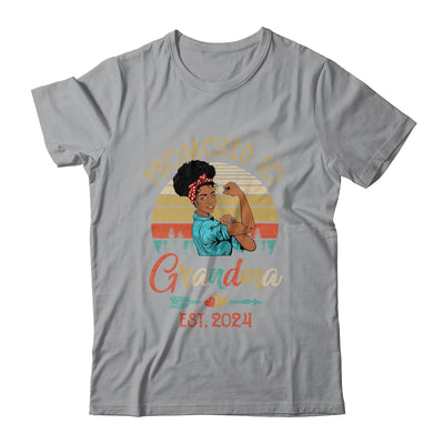 Promoted To Grandma Est 2024 Vintage First Time Grandma Shirt & Tank Top | teecentury