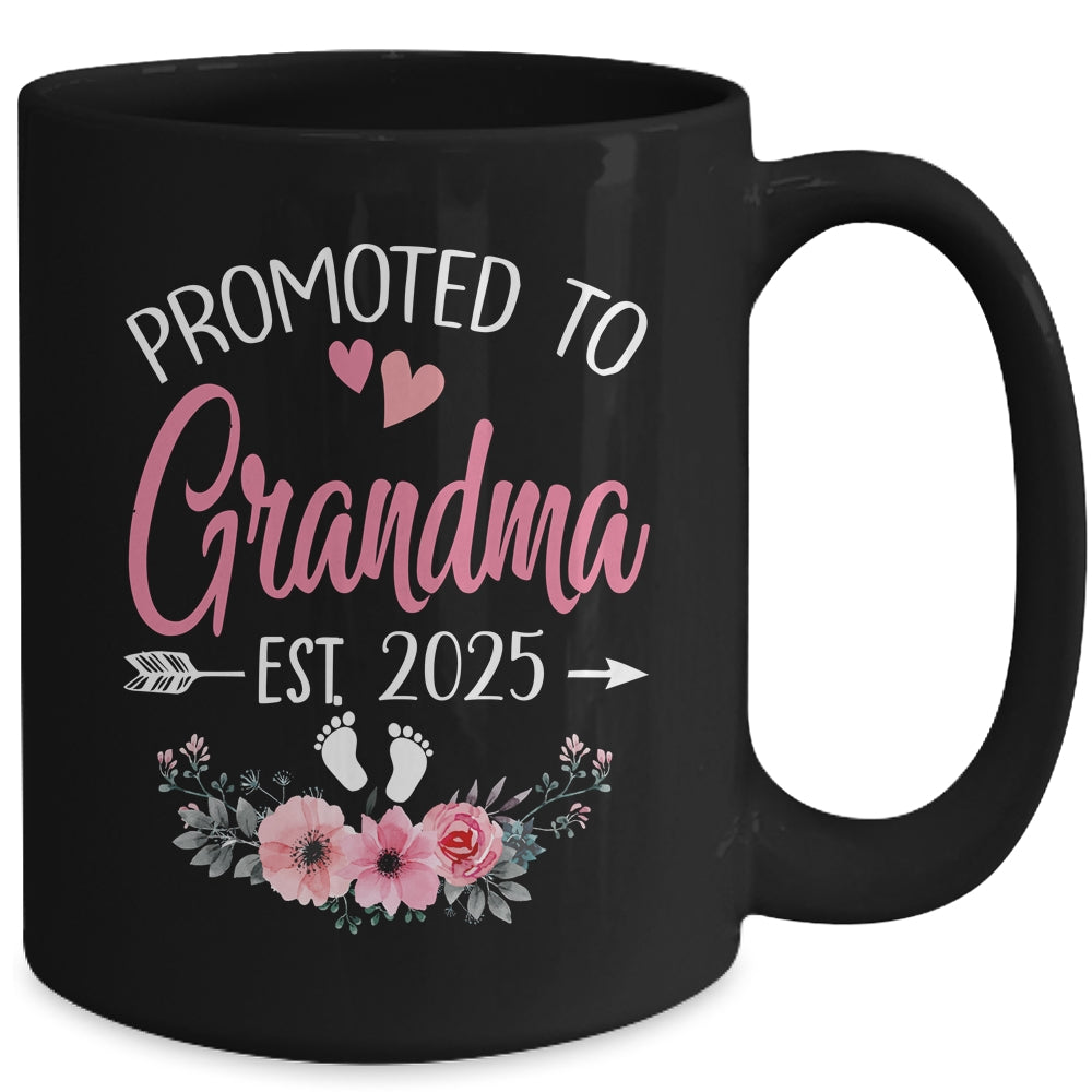 Promoted To Grandma Est 2025 Mothers Day First Time Mug | teecentury