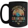 Promoted To Grandma Est 2025 Retro First Time Grandma Mug | teecentury