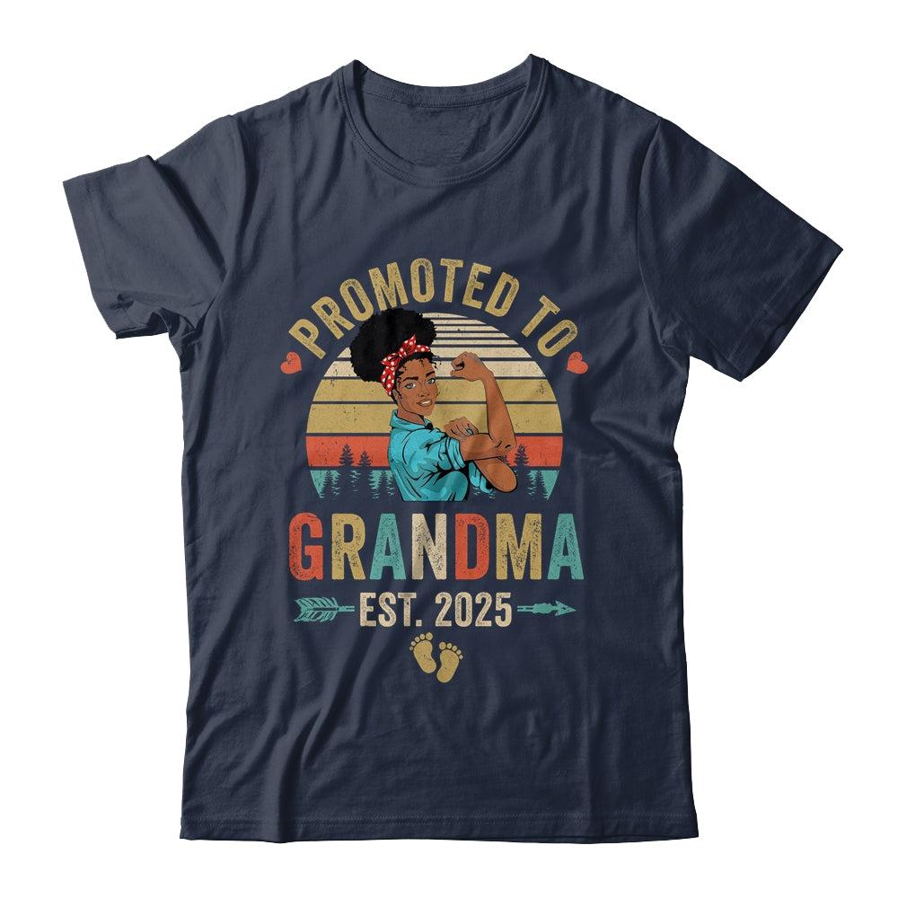 Promoted To Grandma Est 2025 Vintage First Time Grandma Shirt & Tank Top | teecentury