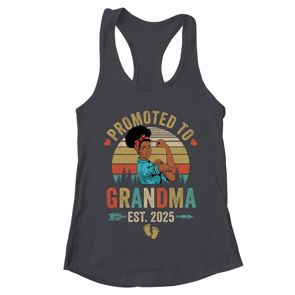 Promoted To Grandma Est 2025 Vintage First Time Grandma Shirt & Tank Top | teecentury