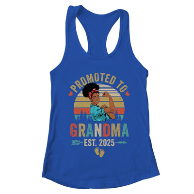 Promoted To Grandma Est 2025 Vintage First Time Grandma Shirt & Tank Top | teecentury