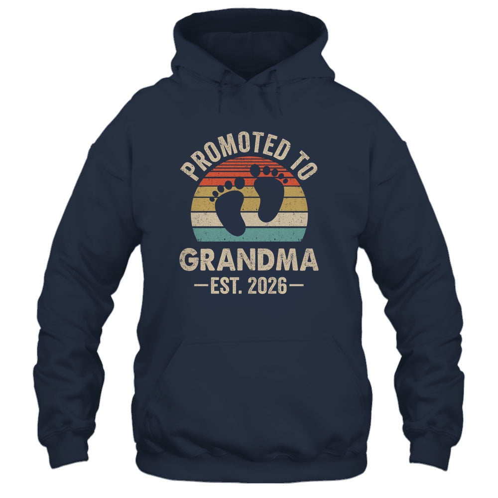 Promoted To Grandma Est 2026 Mothers Day Vintage Shirt & Hoodie | teecentury