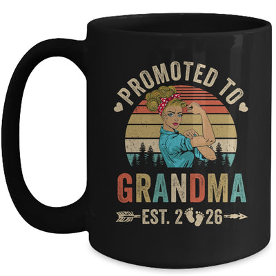 Promoted To Grandma Est 2026 Retro First Time Grandma Mug | teecentury