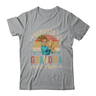 Promoted To Grandma Est 2026 Retro First Time Grandma Shirt & Tank Top | teecentury