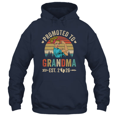 Promoted To Grandma Est 2026 Retro First Time Grandma Shirt & Tank Top | teecentury
