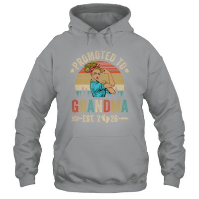 Promoted To Grandma Est 2026 Retro First Time Grandma Shirt & Tank Top | teecentury
