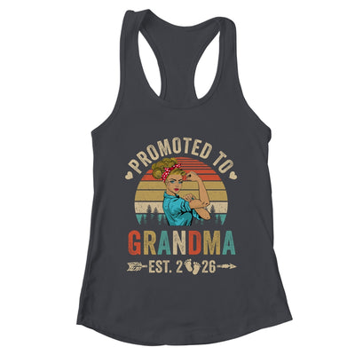 Promoted To Grandma Est 2026 Retro First Time Grandma Shirt & Tank Top | teecentury