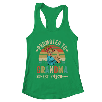 Promoted To Grandma Est 2026 Retro First Time Grandma Shirt & Tank Top | teecentury
