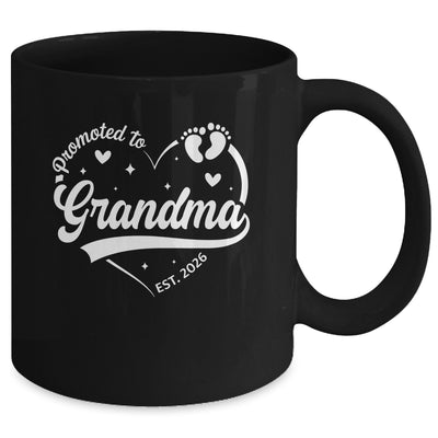 Promoted To Grandma Est 2026 Soon To Be New Grandmom Heart Mug | teecentury
