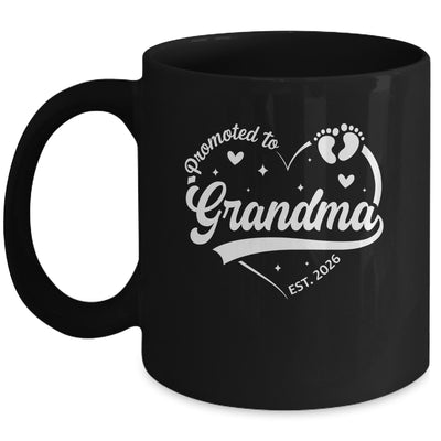 Promoted To Grandma Est 2026 Soon To Be New Grandmom Heart Mug | teecentury