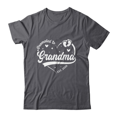 Promoted To Grandma Est 2026 Soon To Be New Grandmom Heart Shirt & Tank Top | teecentury