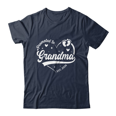 Promoted To Grandma Est 2026 Soon To Be New Grandmom Heart Shirt & Tank Top | teecentury