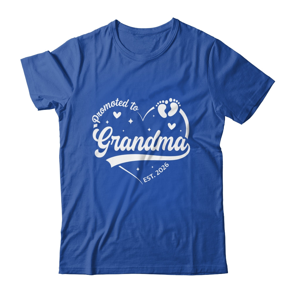 Promoted To Grandma Est 2026 Soon To Be New Grandmom Heart Shirt & Tank Top | teecentury