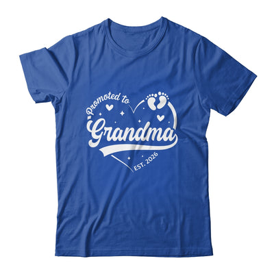 Promoted To Grandma Est 2026 Soon To Be New Grandmom Heart Shirt & Tank Top | teecentury