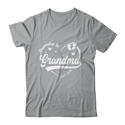 Promoted To Grandma Est 2026 Soon To Be New Grandmom Heart Shirt & Tank Top | teecentury