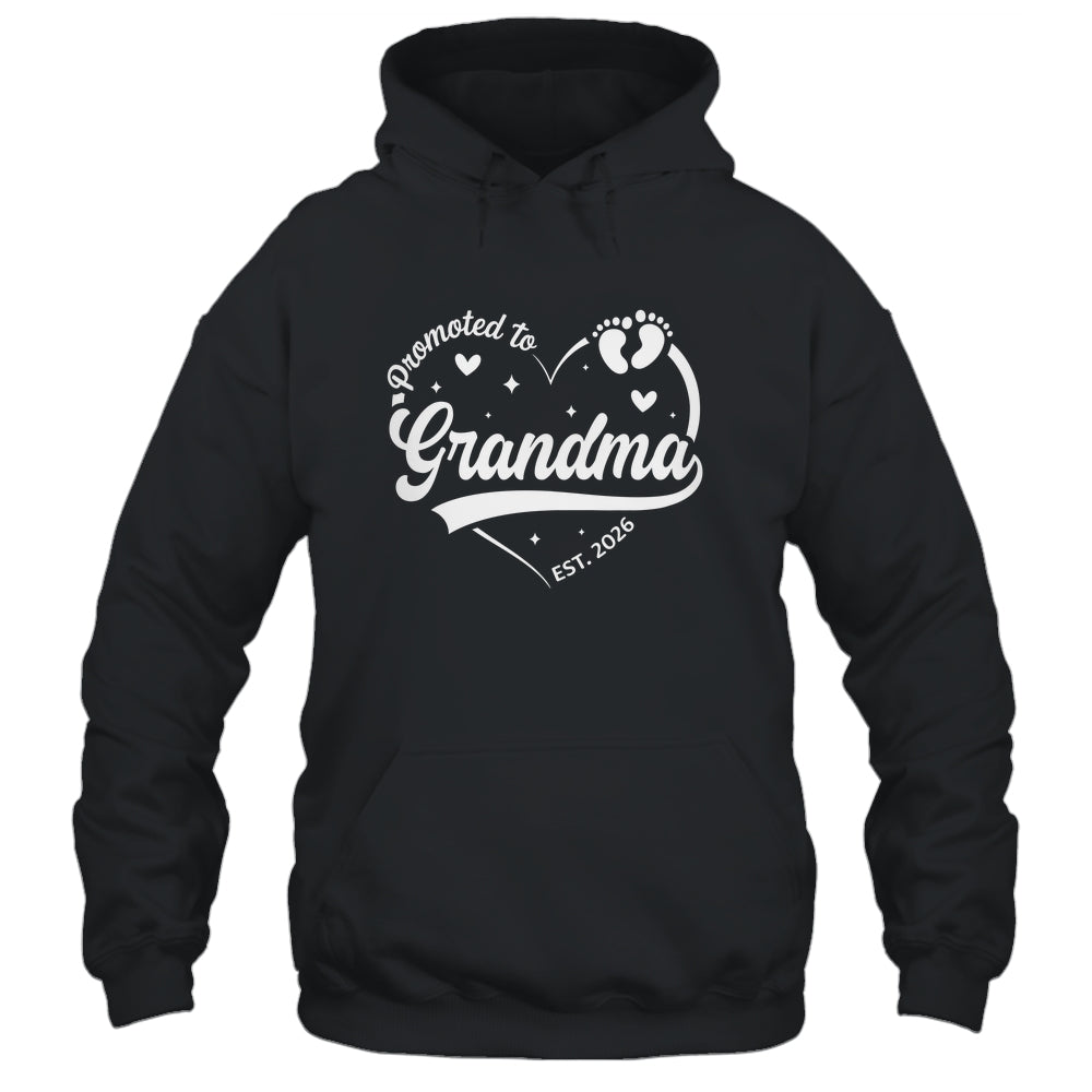 Promoted To Grandma Est 2026 Soon To Be New Grandmom Heart Shirt & Tank Top | teecentury