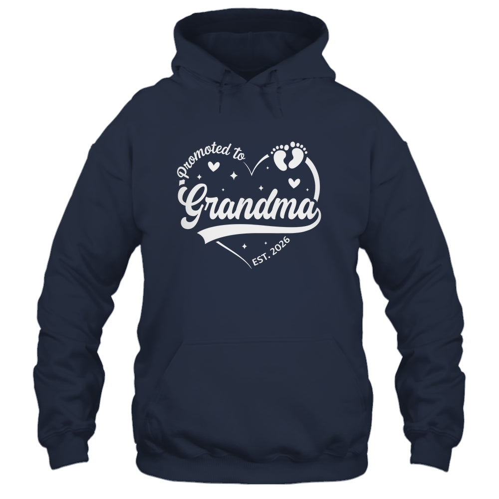 Promoted To Grandma Est 2026 Soon To Be New Grandmom Heart Shirt & Tank Top | teecentury