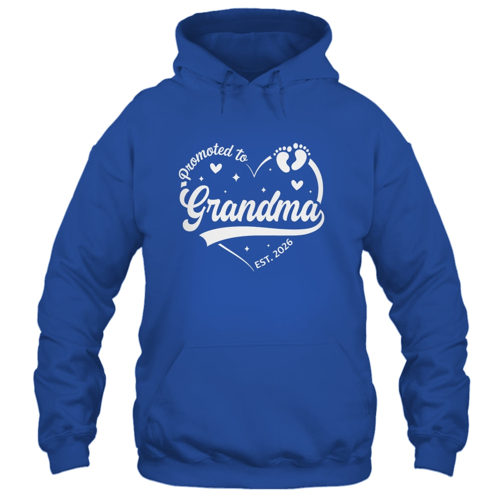 Promoted To Grandma Est 2026 Soon To Be New Grandmom Heart Shirt & Tank Top | teecentury