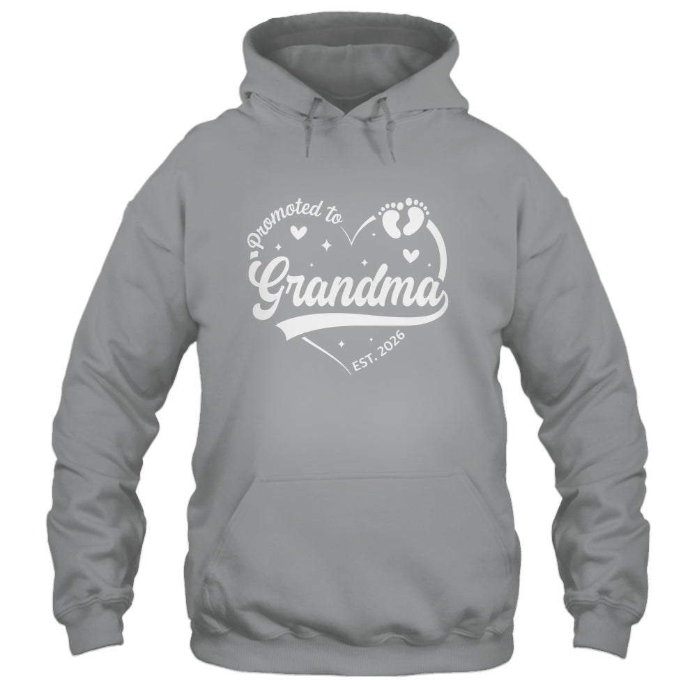 Promoted To Grandma Est 2026 Soon To Be New Grandmom Heart Shirt & Tank Top | teecentury
