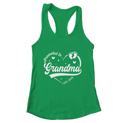 Promoted To Grandma Est 2026 Soon To Be New Grandmom Heart Shirt & Tank Top | teecentury