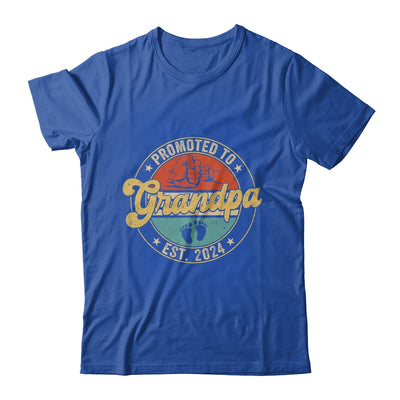 Promoted To Grandpa 2024 Pregnancy New First Grandpa Retro Shirt & Hoodie | teecentury