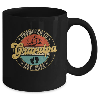 Promoted To Grandpa 2024 Pregnancy New First Grandpa Retro Mug | teecentury