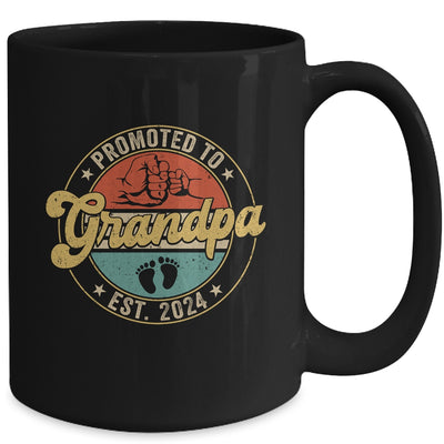 Promoted To Grandpa 2024 Pregnancy New First Grandpa Retro Mug | teecentury