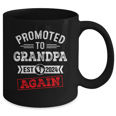 Promoted To Grandpa Again 2024 Pregnancy Announcement Mug | teecentury