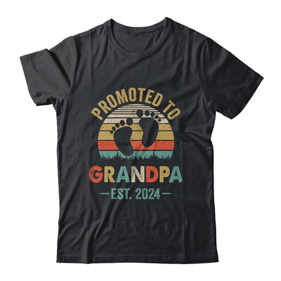 Promoted To Grandpa Est 2024 Fathers Day Vintage Shirt & Tank Top | teecentury