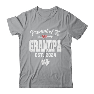 Promoted To Grandpa Est 2024 Funny First Time Fathers Day Shirt & Hoodie | teecentury