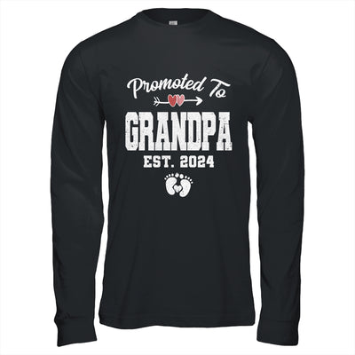 Promoted To Grandpa Est 2024 Funny First Time Fathers Day Shirt & Hoodie | teecentury