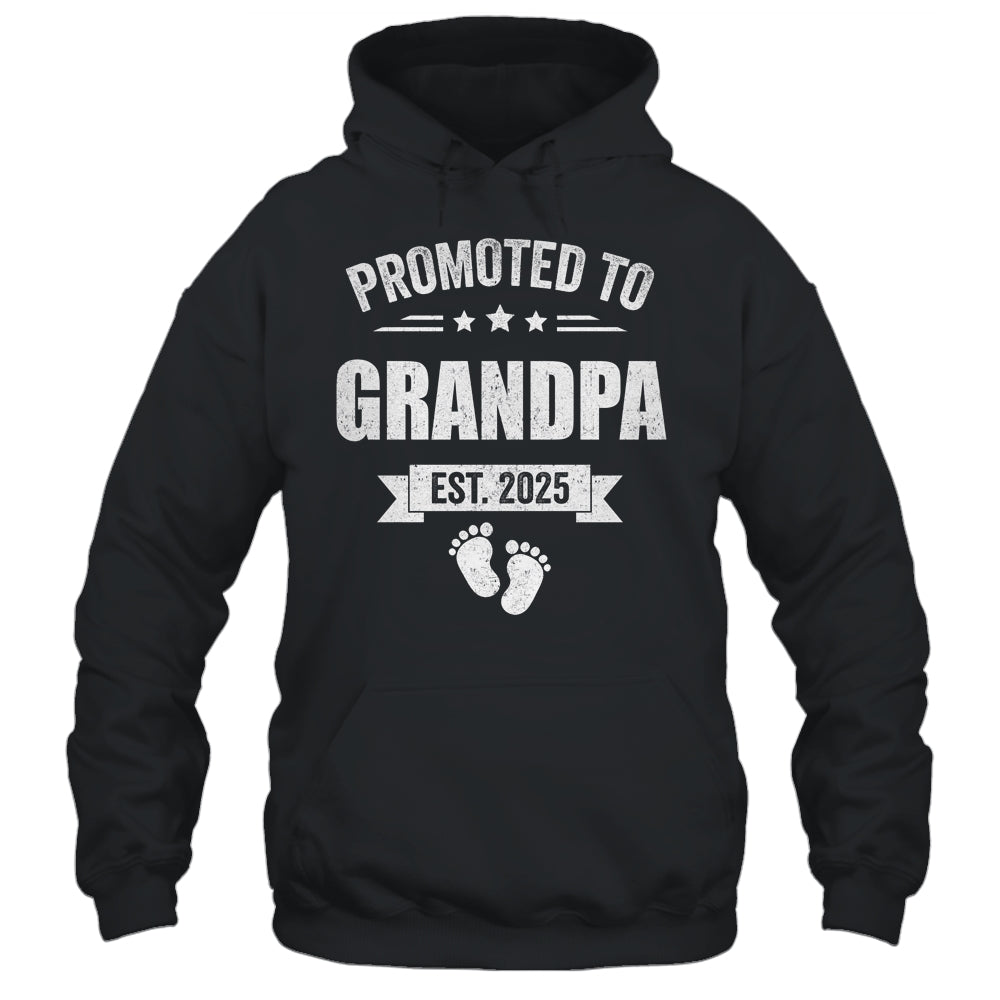 Promoted To Grandpa Est 2025 Fathers Day First Time New Shirt & Hoodie | teecentury