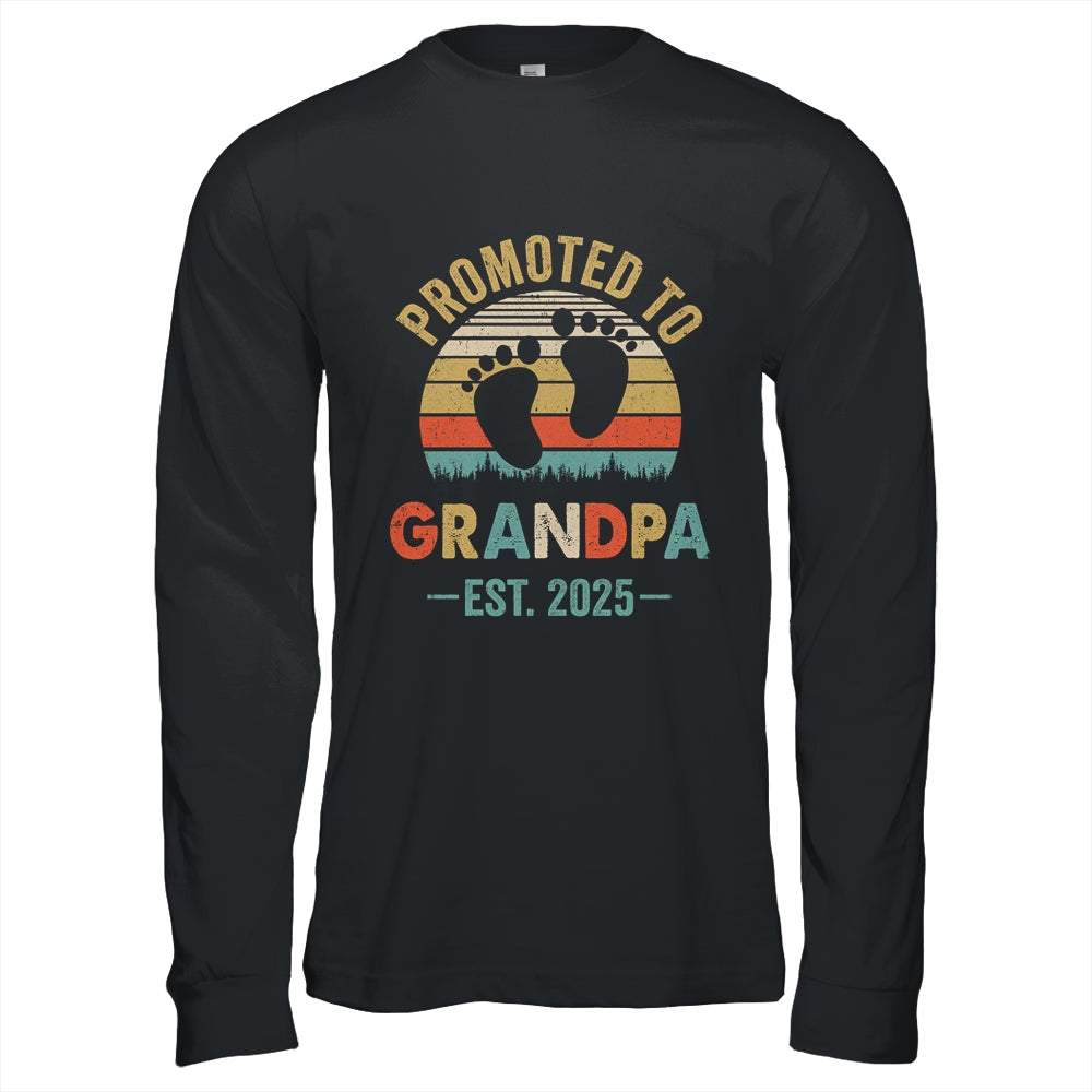 Promoted To Grandpa Est 2025 Fathers Day Vintage Shirt & Hoodie | teecentury