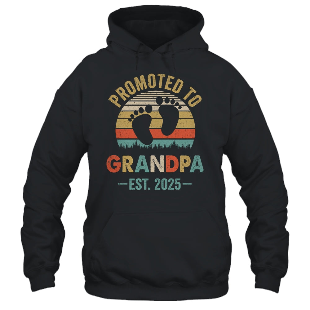 Promoted To Grandpa Est 2025 Fathers Day Vintage Shirt & Hoodie | teecentury