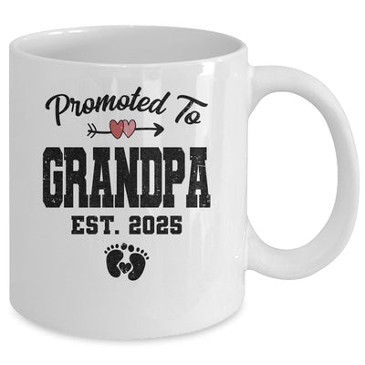 Promoted To Grandpa Est 2025 First Time Fathers Day Mug | teecentury