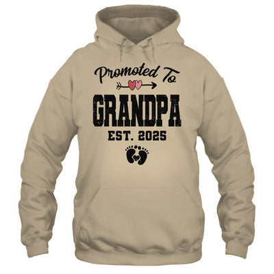 Promoted To Grandpa Est 2025 First Time Fathers Day Shirt & Hoodie | teecentury