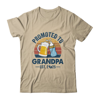 Promoted To Grandpa Est 2025 First Time Fathers Day Vintage Shirt & Hoodie | teecentury