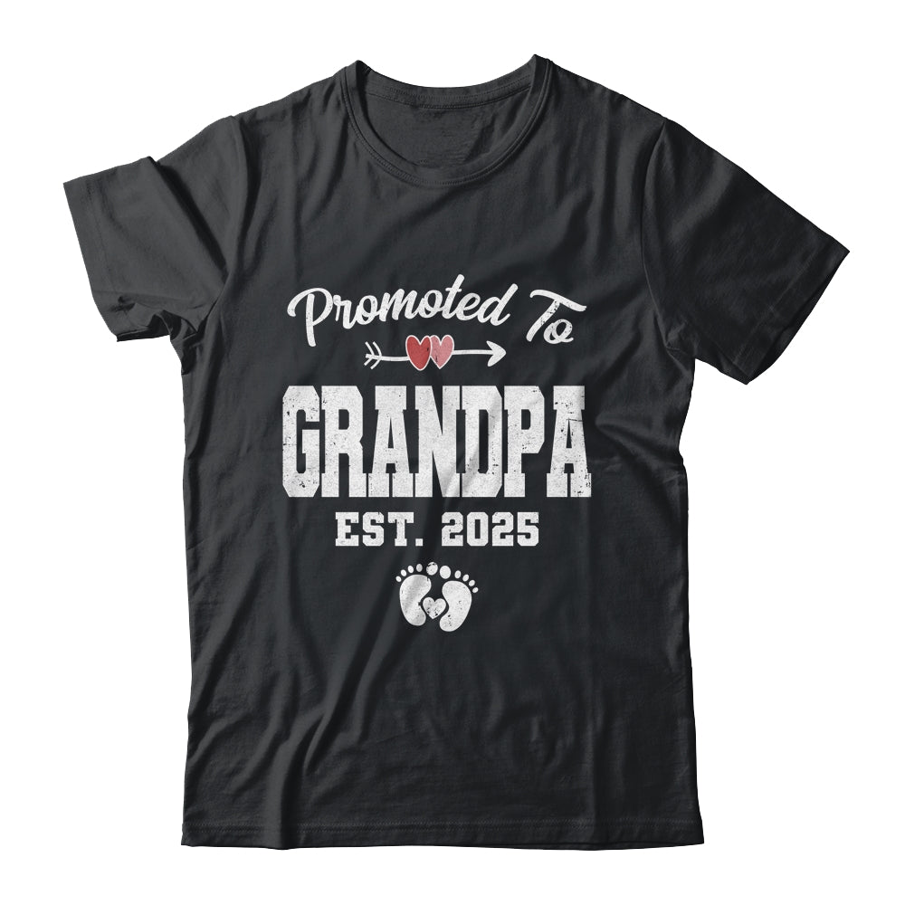 Promoted To Grandpa Est 2025 Funny First Time Fathers Day Shirt & Hoodie | teecentury