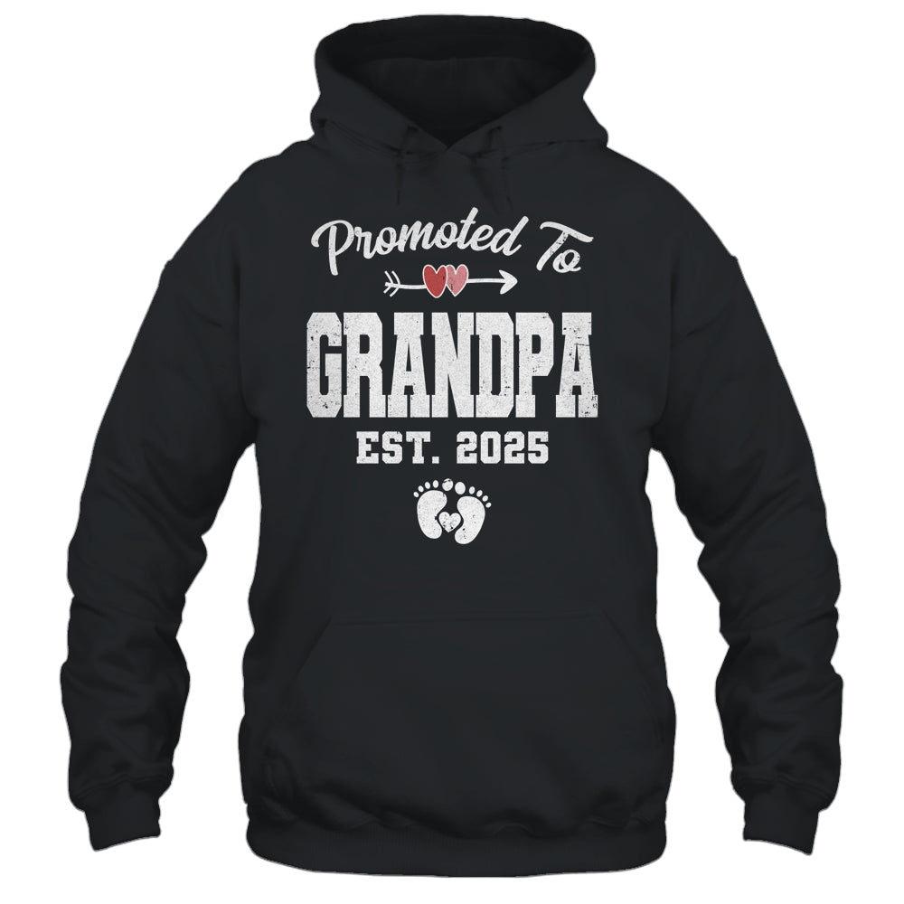 Promoted To Grandpa Est 2025 Funny First Time Fathers Day Shirt & Hoodie | teecentury